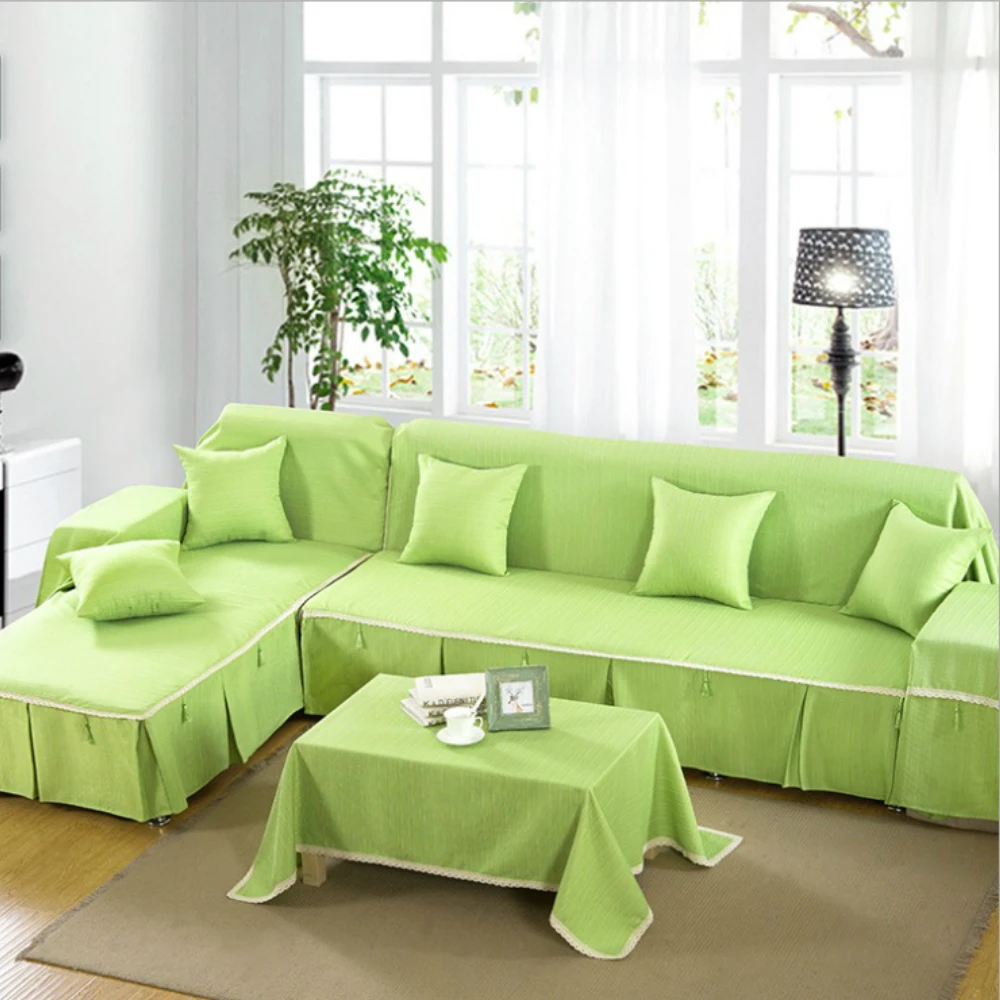 

Solid All-inclusive Sofa Cover Slip-resistant Elastic Couch Cover Stretch Slipcover 5 Colors for 1/2/3/4/Sectional Sofa