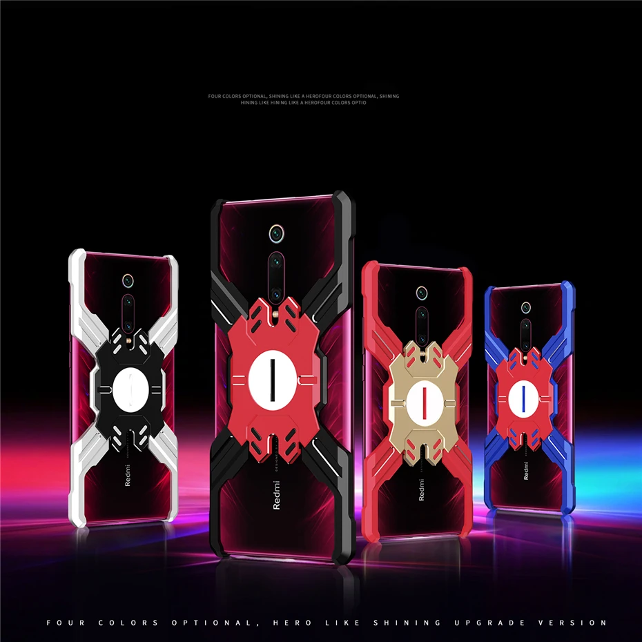 Günstige Metall Fall Für Xiao mi mi 9T Rot mi K20 Pro Luftfahrt Alu mi num Rahmen Stoßstange Mechanische Arm telefon Abdeckung Für Xiao mi Red mi K20 Fall