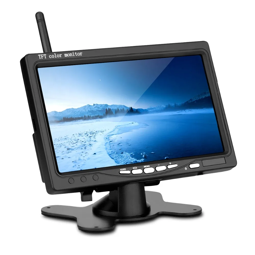 12В 24В Беспроводная двойная резервная камера с 7 дюймовым TFT LCD HD монитором 2 камеры