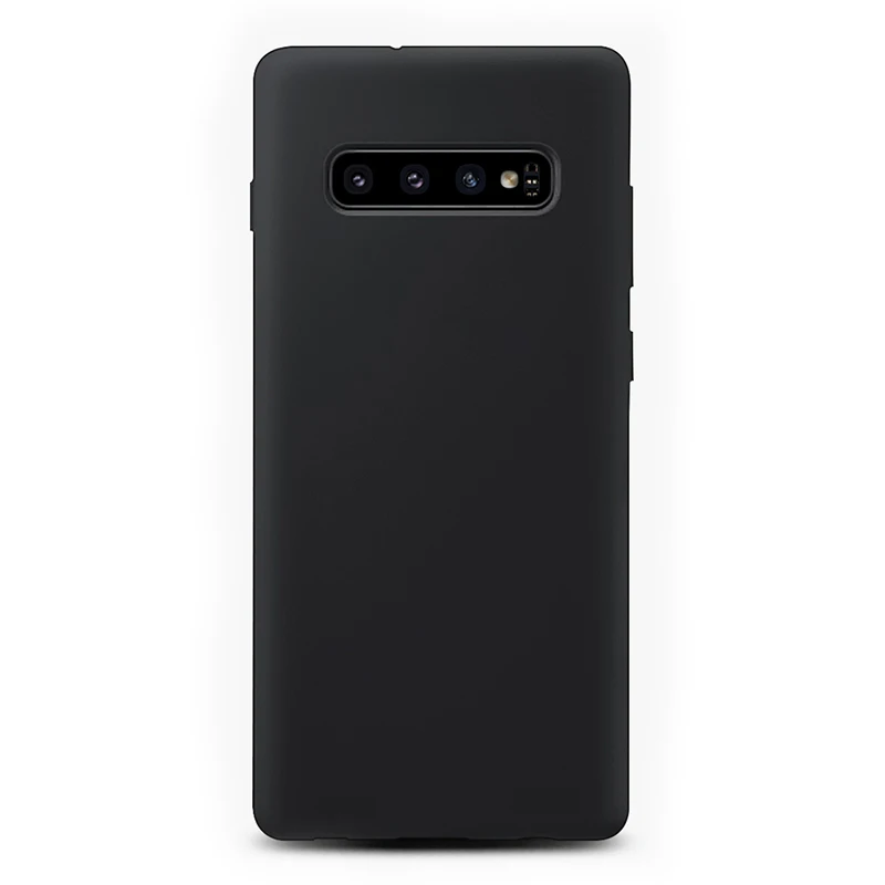 S10E защитный чехол для samsung Galaxy S8, S9, S10 Plus, летняя Мягкая силиконовая задняя крышка, чехол couqe, оболочка на galax S 9, 8, 10 Plus, 10E - Цвет: Black
