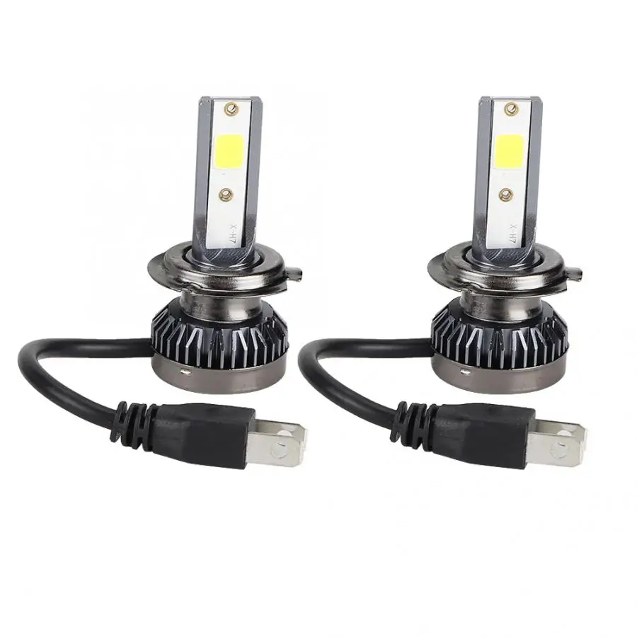 

2pcs H7 36W 9V-36V Car Vehicle LED Front Headlights Lamp Light Aluminum Replacement 6000K White Headlamp