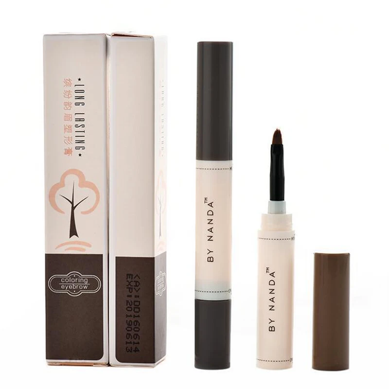 5 Color Eyebrow Gel Cream Waterproof Long-lasting Eyebrow Tattoo Paint Eye Brow Pomade Wax Dye Henna Pigment Eyebrow Enhancers