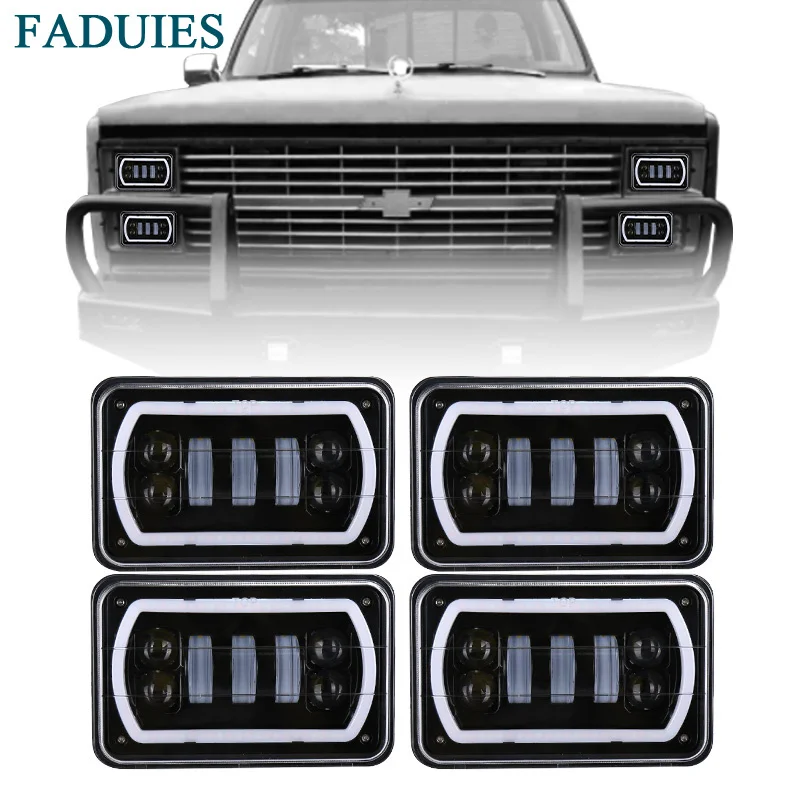 4 шт. светоотражатель для внедорожника 4x6 дюймов|sealed beam|square led headlightheadlight reflector |