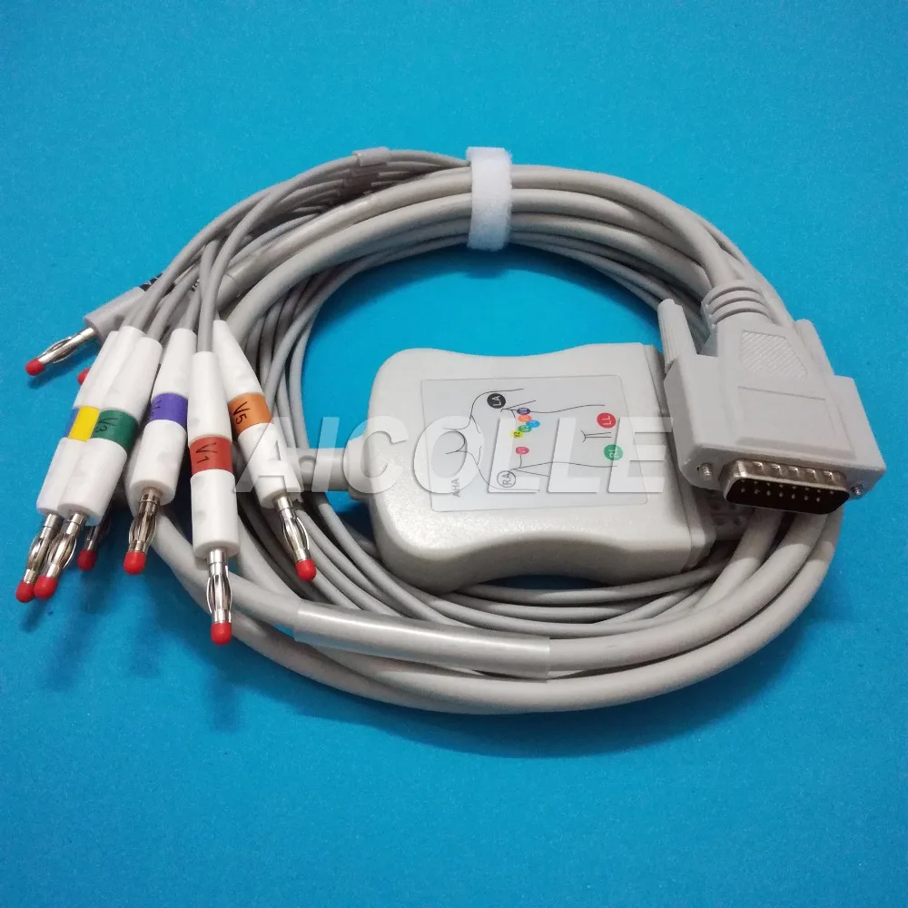 

Compatible edan 10K EKG cable 10 lead ecg cable banana 4.0 on terminal