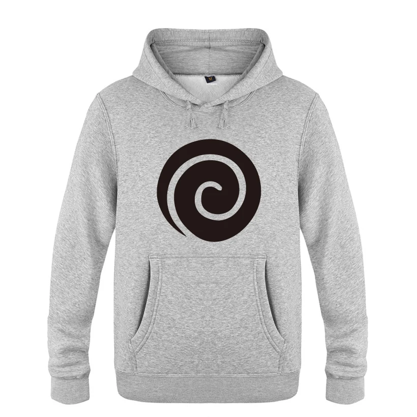 Uzumaki Clan Symbol Seal Icon Логотип толстовки с капюшоном героя комиксов Наруто мужские пуловер свитшот флисовый - Цвет: HUIY HET