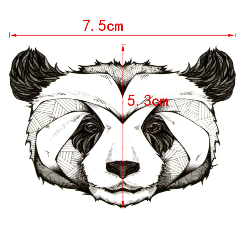 Водонепроницаемые временные татуировки с милой пандой для мужчин, татуировка с хной, красивая татуировка с медведем на рукавах, тату с покемонами, тату для автомобиля, Стильные тату