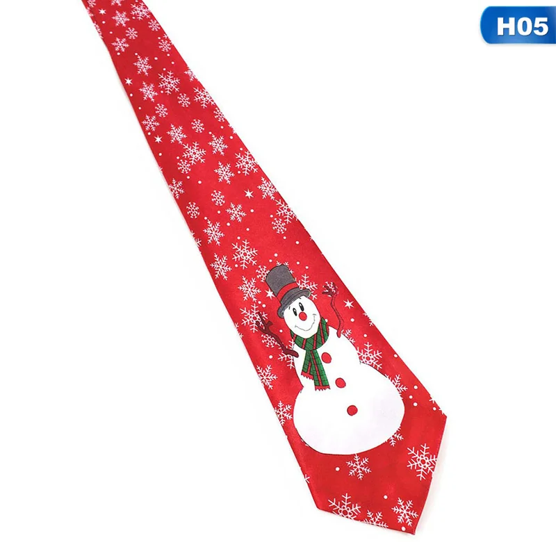 20 стильных рождественских галстуков с рисунком милой Зеленой Елки, новинка, галстук Санта Клауса, снежинки, снеговика, галстук на шею, подарок на год - Цвет: 5