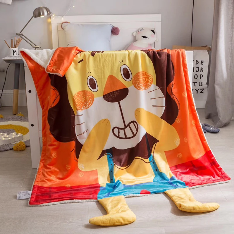 

Baby Cartoon Blankets Kids Sleeping Blanket Autumn Winter Baby Blanket Nap Sleeping 100*140cm Cotton for stroller BXX009