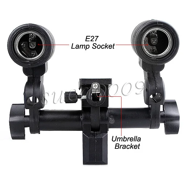 Suporte para Lâmpada Suporte de Luz Escrava para Montagem de Luz Fotográfica Dupla Twin Soquete Estroboscópica A45s S45t E27 - Image 4