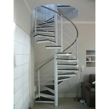 

low cost indoor white black spiral staircase designs for homes