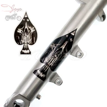 Transparent Ace Skull Decal Front Fork Decals Fender Sticker Fairing Graphic Stickers For Honda Shadow Magna Rebel VTX Goldwing цена Transparent Ace Skull Decal Front Fork Decals Fender Sticker Fairing Graphic Stickers For Honda Shadow Magna Rebel VTX Goldwing цены онлайн
