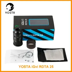 100% Оригинальный yosta IGVI RDTA 25 распылитель с 4 мл Eliquid контроль воздушного потока огромный 810 капельного наконечника электронная сигарета