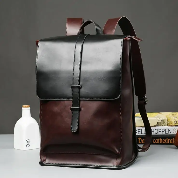 

bag again 030917 new hot man leather backpack men casual travel bag