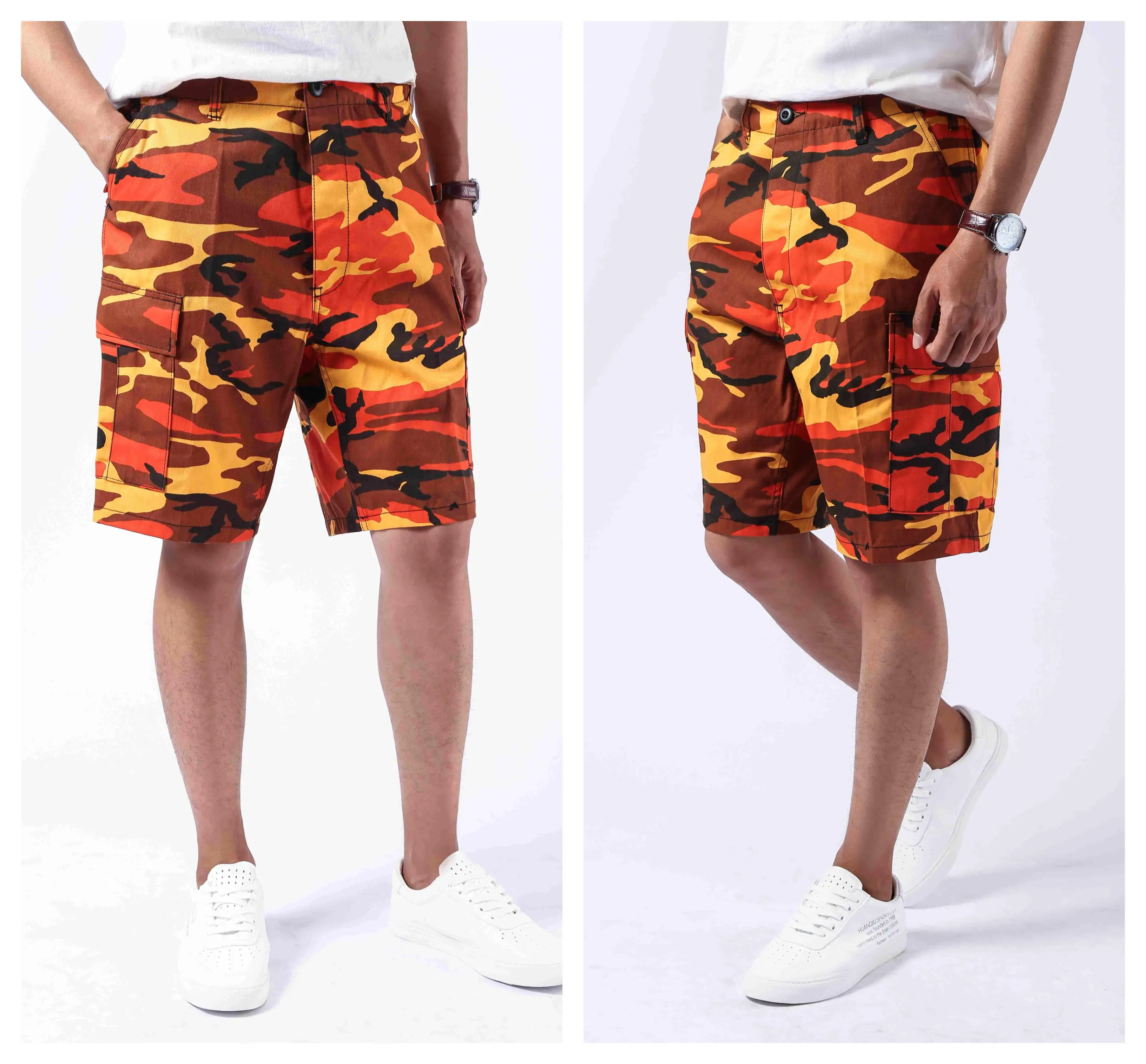 Mens Army Style Combat Military BDU Shorts Casual Work Camouflage Cargo Shortsin Casual Shorts