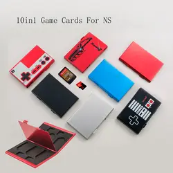 10в1 чехол для игровых карт для nintendo Switch алюминиевый сплав игровой держатель для карт для nintendo NS NX