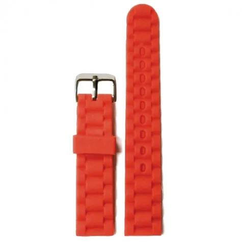 18mm Ruby Red Color Silicone Jelly Rubber Ladies Watch Band Straps WB1060F18JB