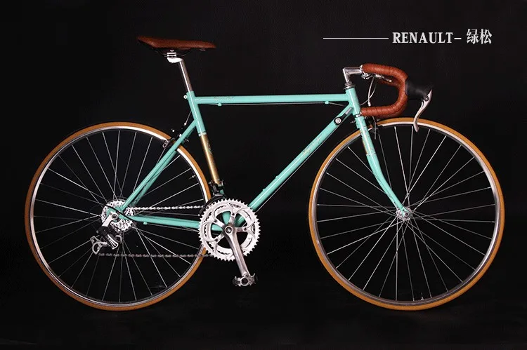 Clearance Road Bicycle Fixed Gear Bike 49cm Completed 14 speed Road Bicycle Retro bike frame plating framee 17 Clearance Road Bicycle Fixed Gear Bike 49cm Completed 14 speed Road Bicycle Retro bike frame plating framee 17