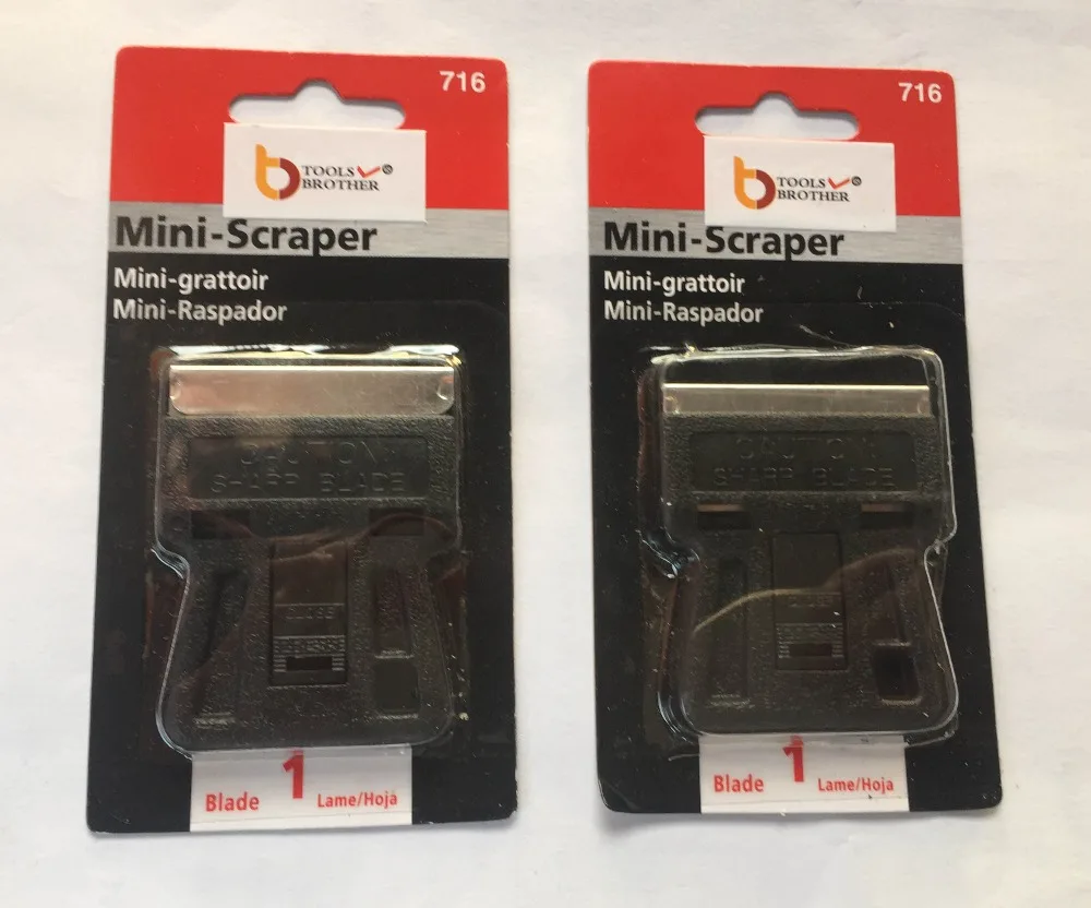 Original Mini Razor Scrapers 2pc per Set Mini Scraper High Visibility