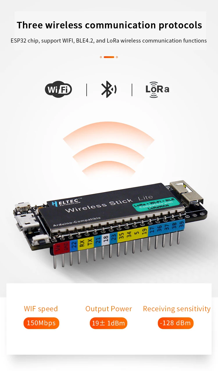 ESP32 Беспроводная палка lite SX1276 протокол LoRaWAN wifi BLE для Arduino