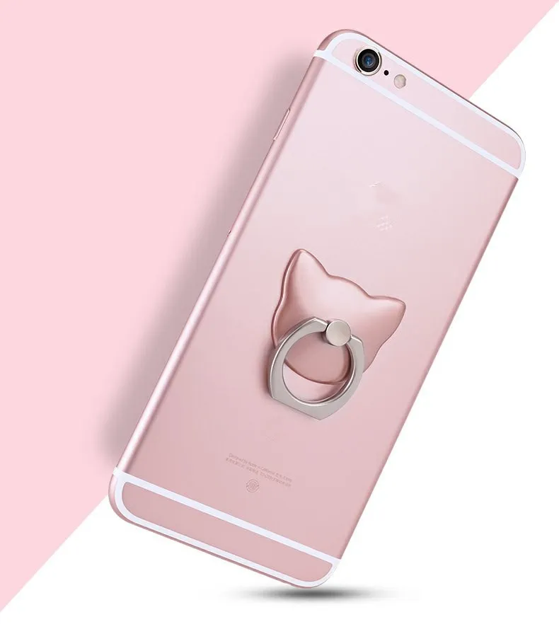 360 Finger Ring Mobile Phone Stand Holder For iPhone 7plus Samsung HUAWEI xiaomi Car phone holder Mount Stand flat hello kitty