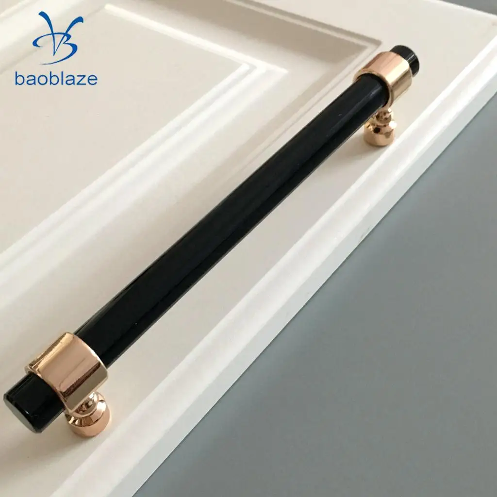Acrylic Rod Bar Door Handles Drawer Kitchen Cupboard Cabinet Pull Knob Brushed 41mm/81mm/121mm/153mm