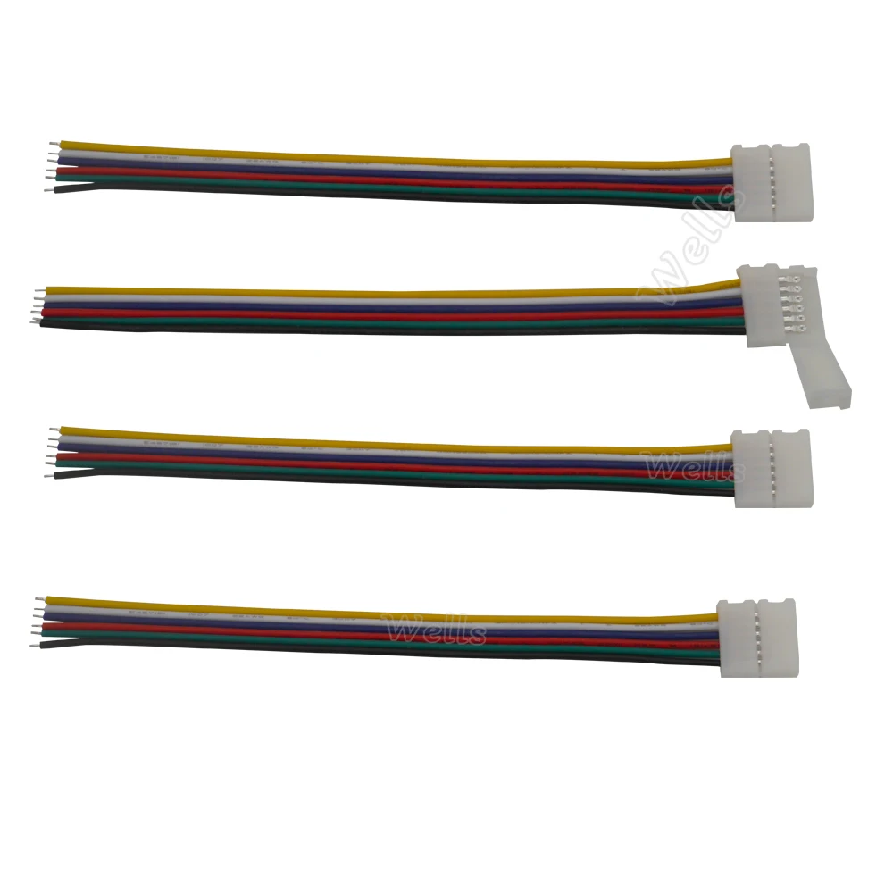 

5pcs/lot 6pins 12mm LED RGB+Cold White+Warm White Strip Light Quick Connectors No Welding Easy Solution&6pin LED Connector Clip