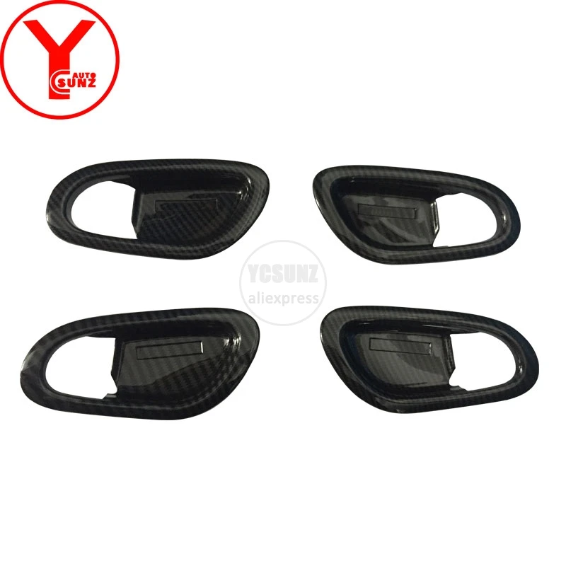 Ycsunz Abs Carbon Fiber Interior Car Door Handle Protector For