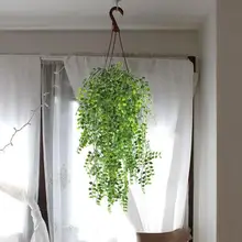 80 см Искусственный жемчуг мясистая зеленая лоза ветви плюща настенный пластик ротанга растение Осень Свадебные украшения цветы