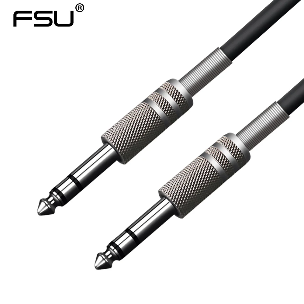 

FSU 6.35mm Jack Audio Cable 6.35 Jack Male to Male Cable for Mixer Amplifier Microphone 3M