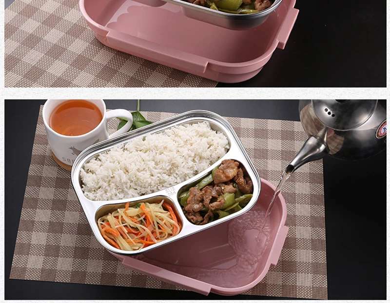 TUUTH High Quality 304 Stainless Steel Lunch Box Whit Bag Set Portable Leakproof for Kids Picnic School Food Container B9