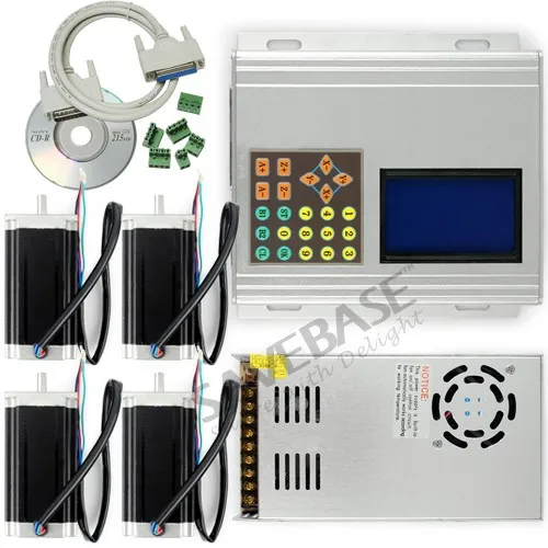 

Upgraded Revolutionary CNC Stepper Driver Box Kit & 4 Nema23 Motor 354 Oz-in,PSU