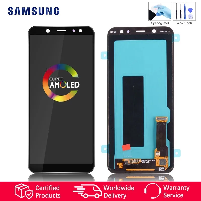 

AMOLED Display For Samsung Galaxy A6 LCD Display Touch Screen Digitizer For Samsung Galaxy A6 Display A6 2018 A600F A600FN A600A
