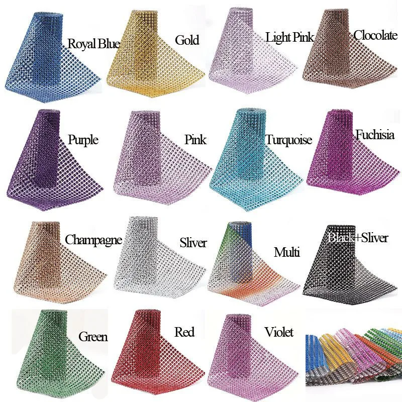 

1pcs 90cm*12cm Diamond Mesh Crystal Ribbon Wrap Ribbon Silver Rhinestone Mesh Roll Cake Diamond Wedding Decoration 5ZHH194