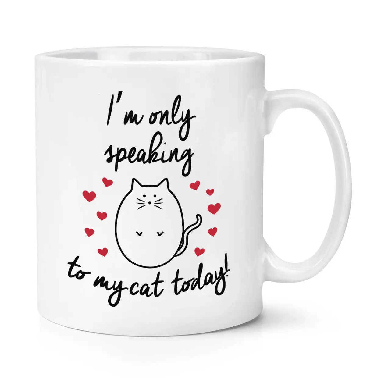 

I'm Only Speaking To My Cat Today Cup Kitten Funny Crazy Cat Lady Mug