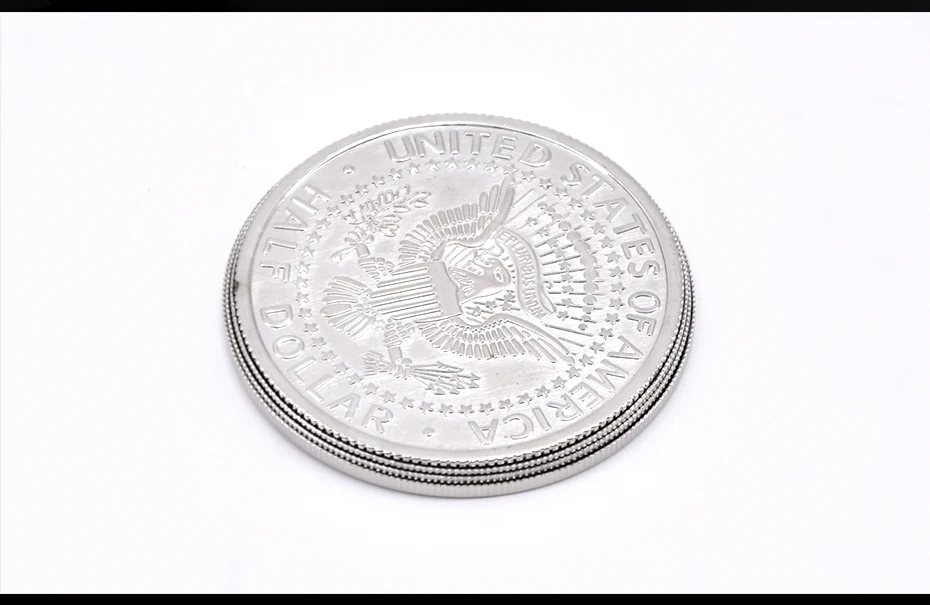 Jumbo Half Dollar Shells 3+ 1 набор(диаметр 5,8 см) одна монета до четырех фокусов маг крупным планом реквизит трюк аксессуары комедии
