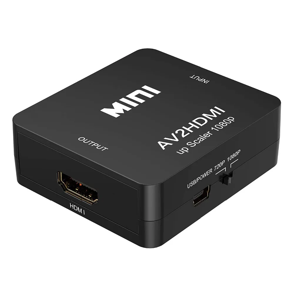 JZYuan البسيطة AV إلى HDMI تحويل الفيديو مربع AV2HDMI RCA AV HDMI CVBS إلى محول HDMI ل HDTV التلفزيون PS3 PS4 PC DVD XBox العارض