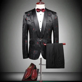 

England Designer Suits For Men 2019 Newest Men's Suit Jacket With Pant tuxedos brand prom jacket coat mens wedding Black 90080