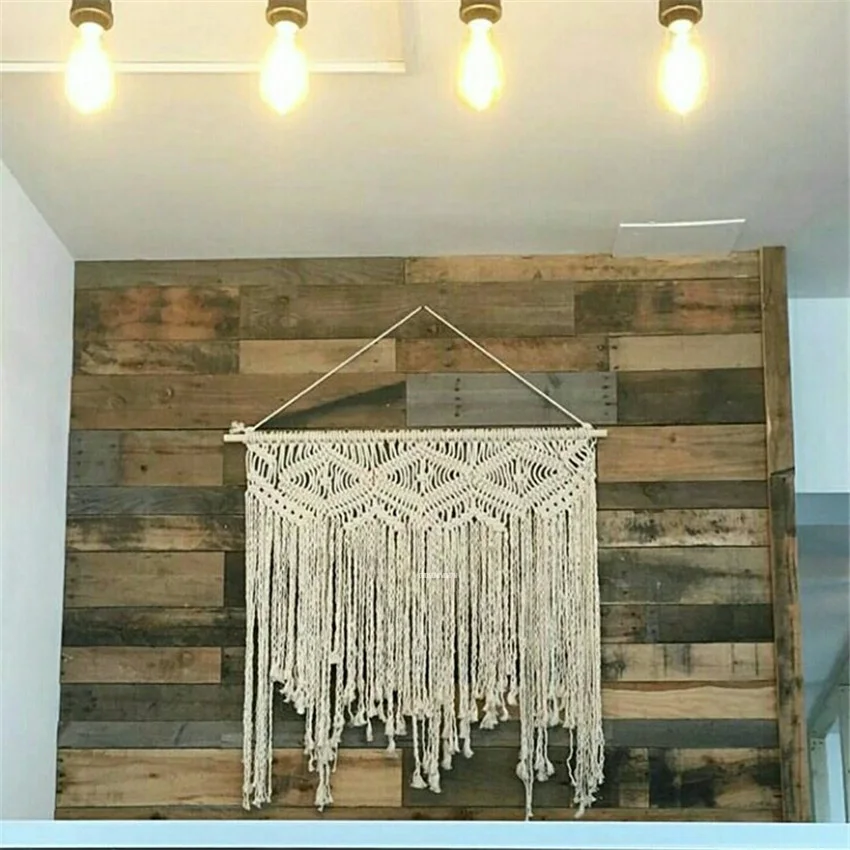 

Bohemia Style Wall Hanging Tapestries Macrame Handmade Wedding Backdrop Curtain Boho Wedding Hanger Home Wall Decor