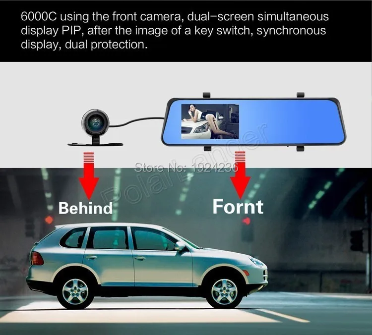 Лучшие продажи автомобиля зеркало заднего вида камера видео цифровой видеорегистратор для автомобиля двойной объектив Full HD 1080 P видеокамера Dash Cam G-Senor ночного видения