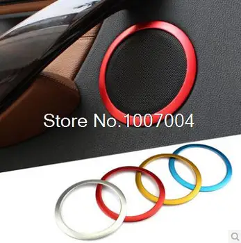 

Angelguoguo 4 pcs aluminium alloy Car Sound decoration ring Fit for BMW 3 Series F30 F35 loudspeaker Audio ring cover