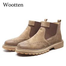 Г., зимние ботинки мужская повседневная модная обувь Челси из натуральной кожи с высоким берцем для взрослых, Мужская зимняя обувь#6600