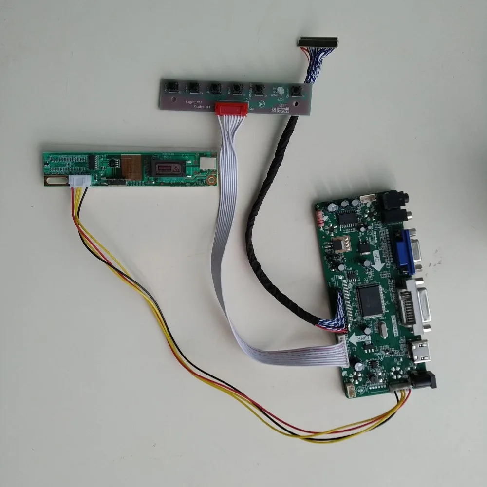 M.NT68676 HDMI DVI VGA LCD DIY Controller board Kit for LP171WP4(TL)(B5)/(TL)(B4) 1440*900 panel monitor Display |