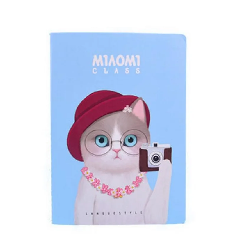 

B5 Cute Miss Cat Notebook Girl Interesting Notebook Creative School Supplies Papelaria Escolar 260*185mm, 44 sheets/ 88 pages