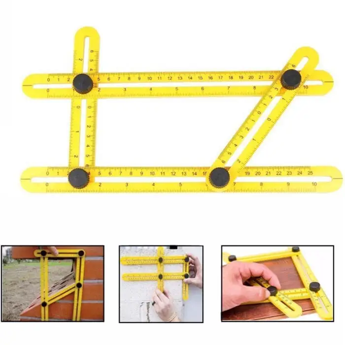 

Professional Angle Template Tool Angle Measuring Tool Protractor Multi-Angle Ruler Layout Tool Ruler