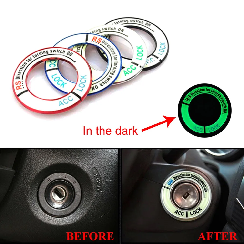 

JEAZEA Aluminum Alloy Ignition Switch Cover For Honda For Civic City Accord CRV Odyssey XRV Auto Accessories