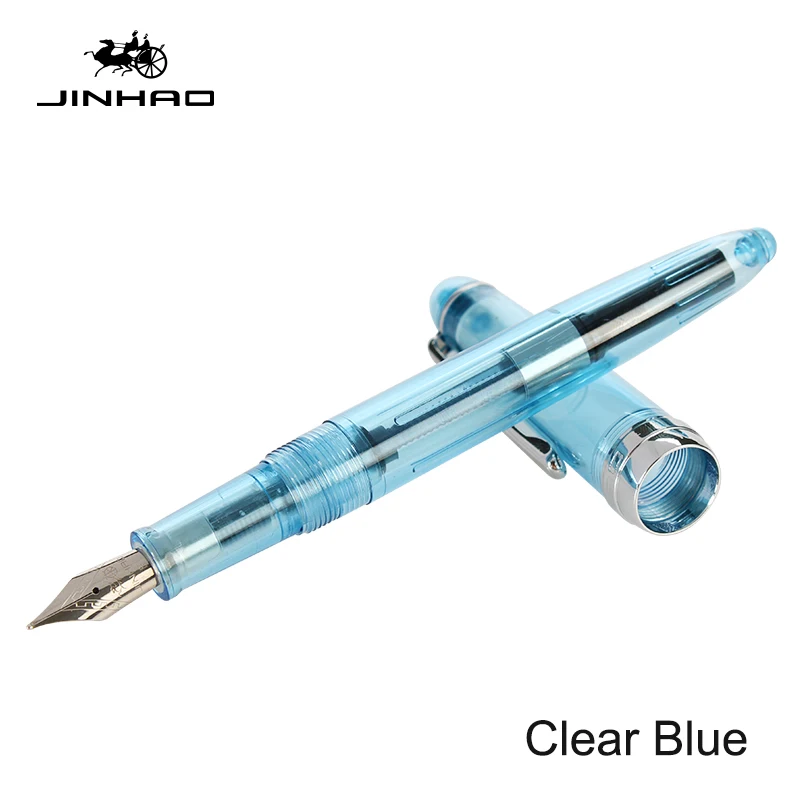 Jinhao992 прозрачная перьевая ручка Роскошные чернила ручка для студентов Pluma Fuente Stylo Plume Pluma Tinta канцелярские принадлежности подарок для письма