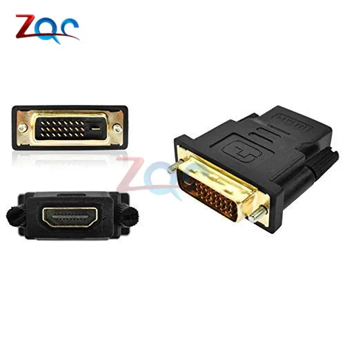 DVI 24+1 To HDMI Adapter Cables 24k Gold Plated Plug Male To Female HDMI To DVI Cable Converter 1080P For HDTV Projector Monitor