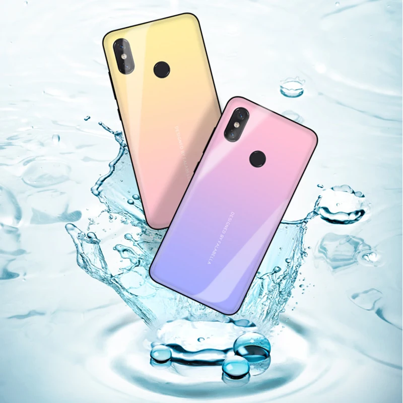 

Gradient Aurora Tempered Glass Cases for Xiaomi Mi 8 8 SE Explorer Case Luxury Colorful Smooth Cover for Xiaomi 8 Mi8 8SE Bumper
