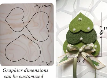 

Heart-shaped assembled tree Wooden dies fit MY// Scrabooking