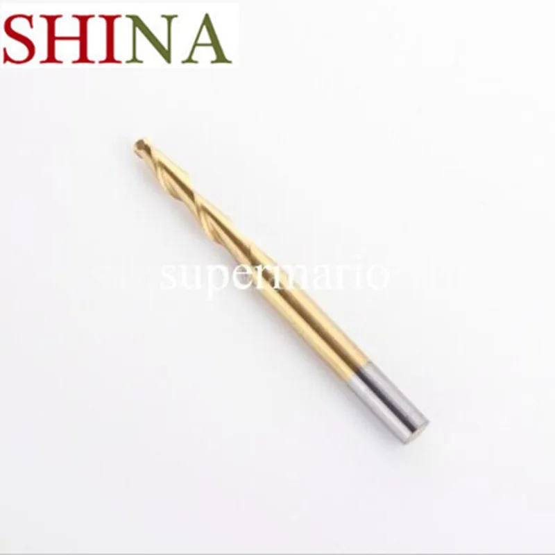 10pcs-1-8-2-5mm-x12mm-Titanium-Coated-Carbide-CNC-Ball-Nose-Bit-Two-Double-Flute (2)